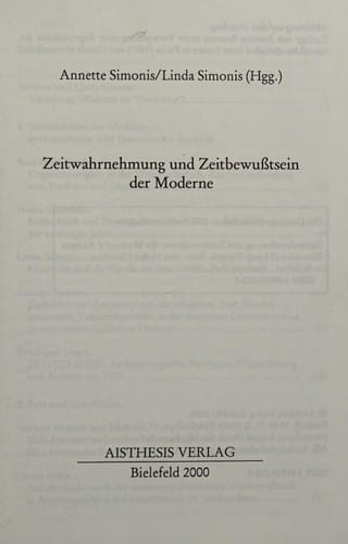 Zeitwahrnehmung und Zeitbewusstsein der Moderne