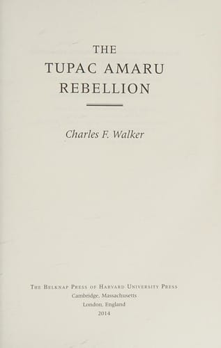 The Tupac Amaru rebellion