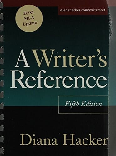 Writer's Reference 5e with 2003 MLA Update & Research Pack