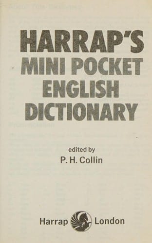 Harrap's mini pocket English dictionary
