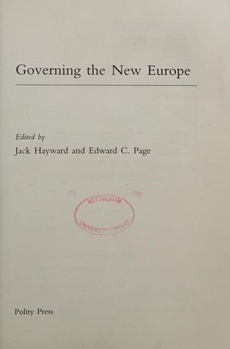 Governing the new Europe