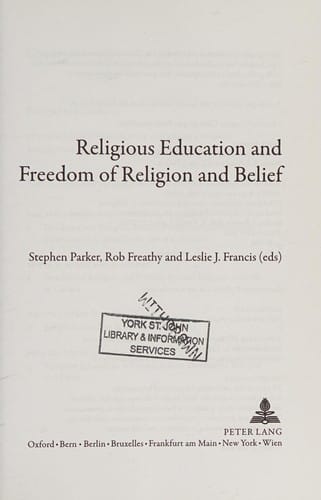 Religious education and freedom of religion and belief