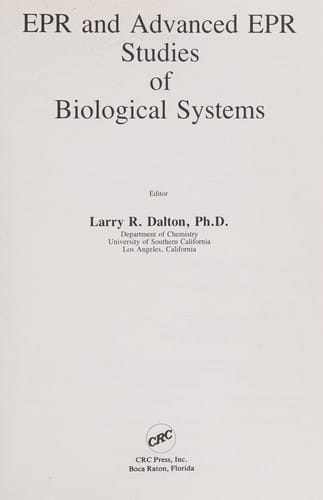 EPR and advanced EPR studies of biological systems
