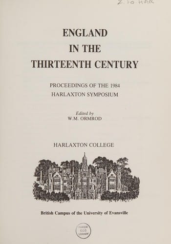 England in the thirteenth century