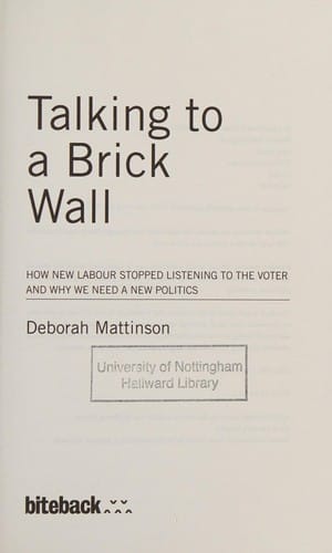 Talking to a brick wall