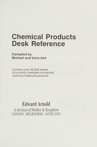 Chemical products desk reference