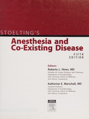 Stoelting's anesthesia and co-existing disease