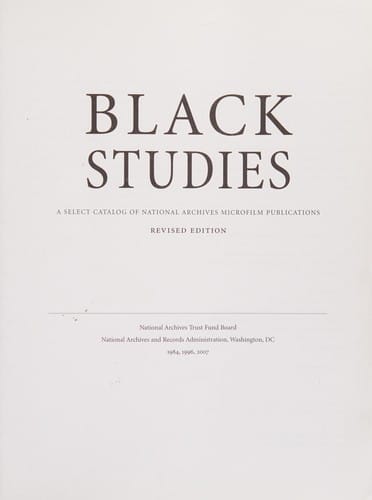 Black studies