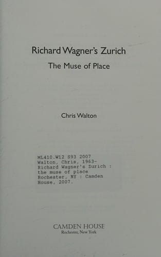 Richard Wagner's Zurich