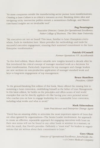 Creating a lean culture