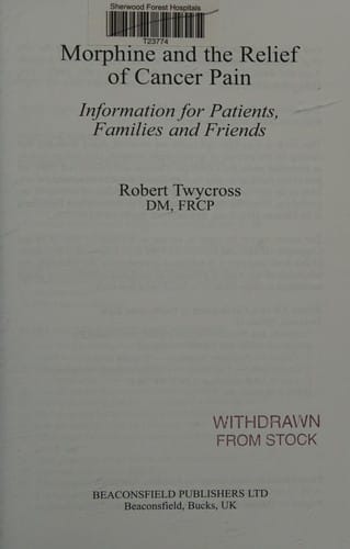 Morphine and the relief of cancer pain