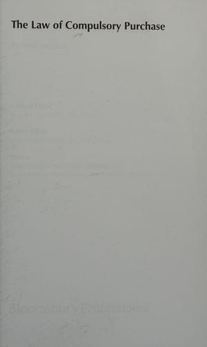 The law of compulsory purchase