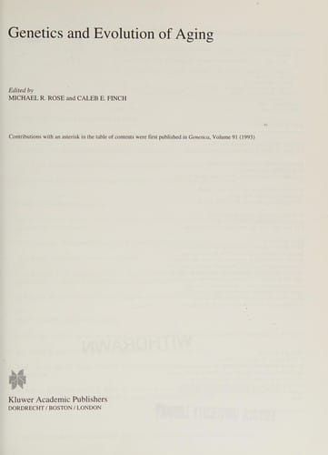 Genetics and evolution of aging