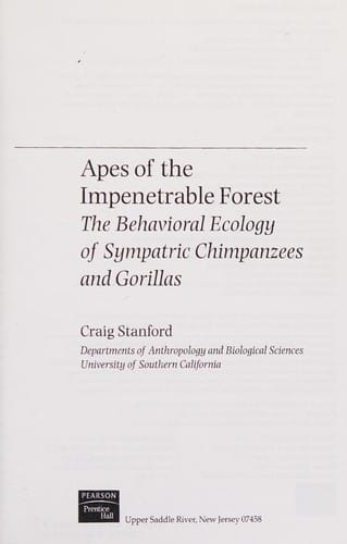 Apes of the impenetrable forest