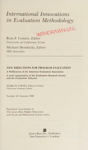 International innovations in evaluation methodology