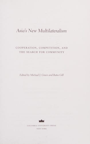 Asia's new multilateralism
