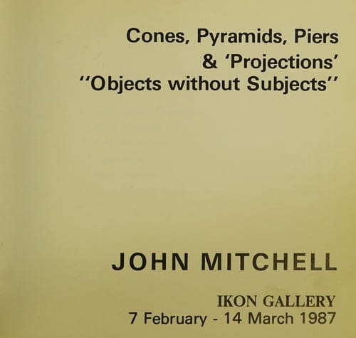 Cones, pyramids, piers & 'projections'