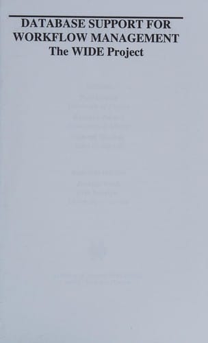 Database support for workflow management