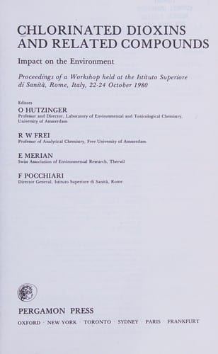 Chlorinated dioxins and related compounds