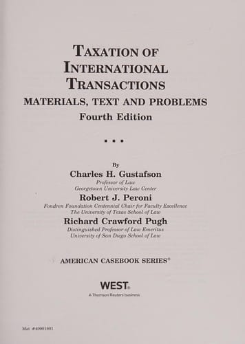 Taxation of international transactions