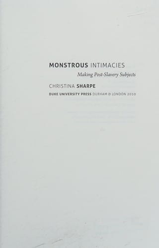 Monstrous intimacies