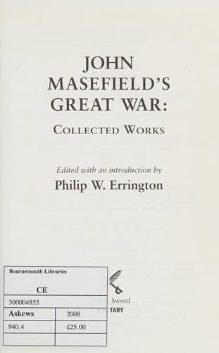 John Masefield's Great War