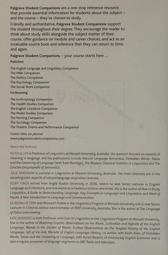 The English language and linguistics companion