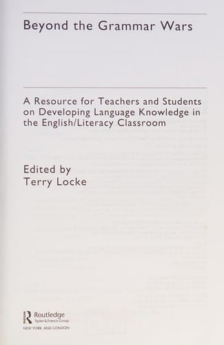 Beyond the grammar wars