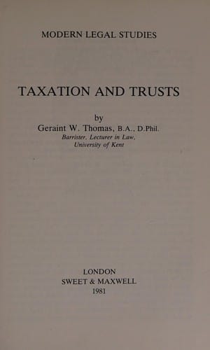 Taxation and trusts