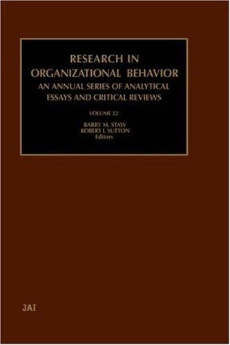 Research in organizational behavior
