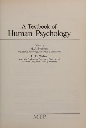 A Textbook of human psychology