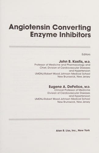 Angiotensin converting enzyme inhibitors