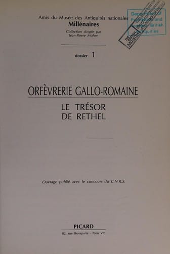 Orfevrerie Gallo-Romaine Dossier 1
