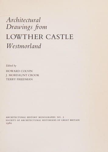 Architectural drawings from Lowther Castle Westmorland