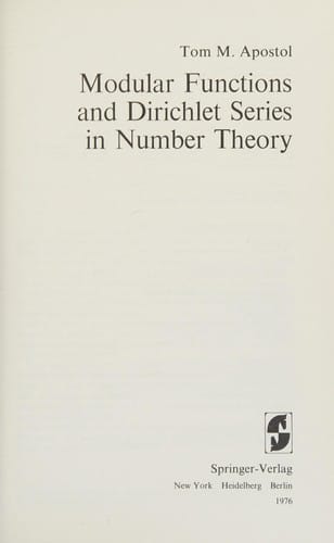 Modular functions and Dirichlet series in number theory