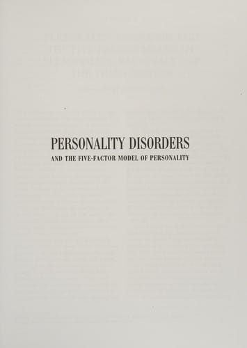 Personality disorders and the five-factor model of personality
