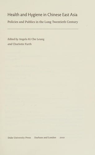 Health and hygiene in Chinese East Asia