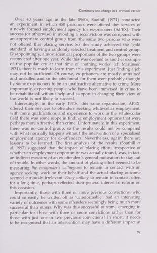 Understanding criminal careers