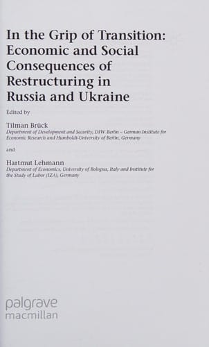 Economic and Social Consequences of Restructuring in Russia and Ukraine