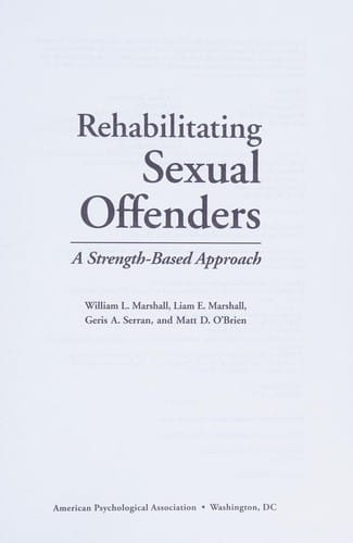 Rehabilitating sexual offenders