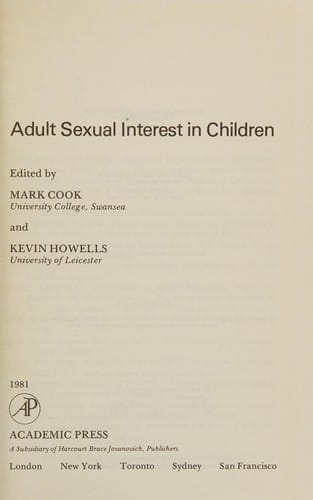 Adult sexual interest in children