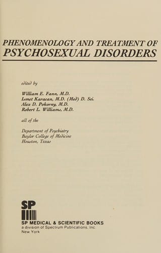 Phenomenology and treatment of psychosexual disorders