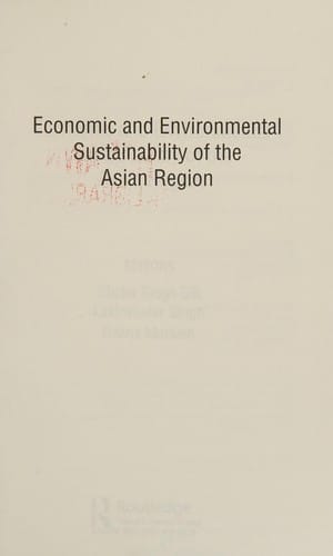 Economic and environmental sustainability of the Asian region