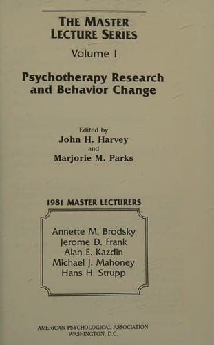 Psychotherapy research and behavior change