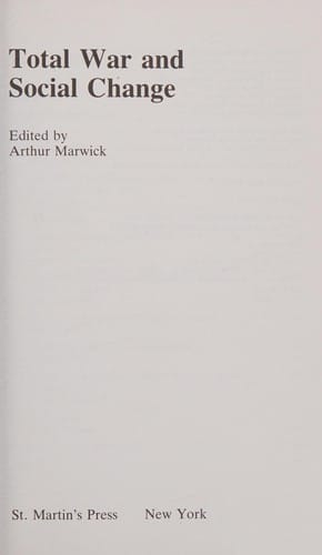 Total war and social change