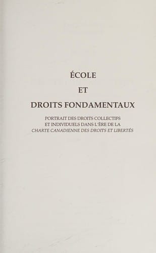 École et droits fondamentaux