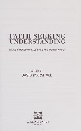 Faith seeking understanding