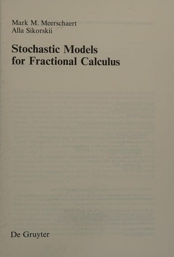 Stochastic models for fractional calculus