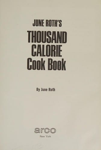 The thousand calorie cook book