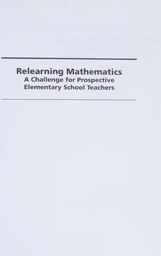 Relearning mathematics